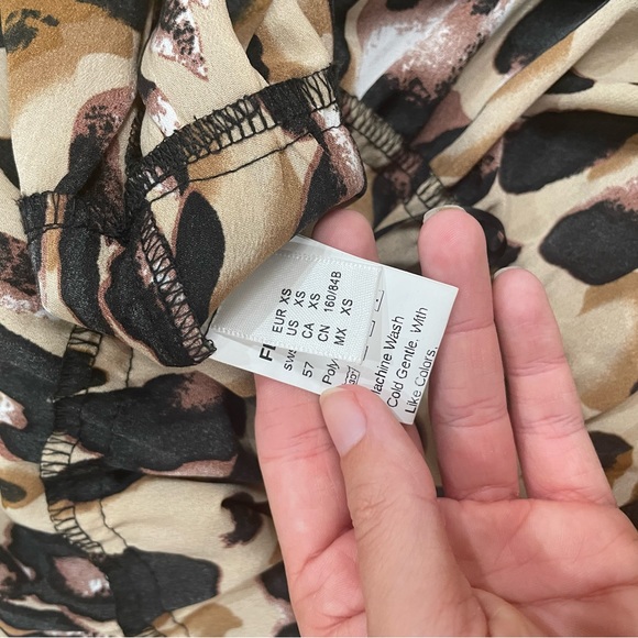 Leopard print ruffle floral tiered skirt - Picture 3 of 5